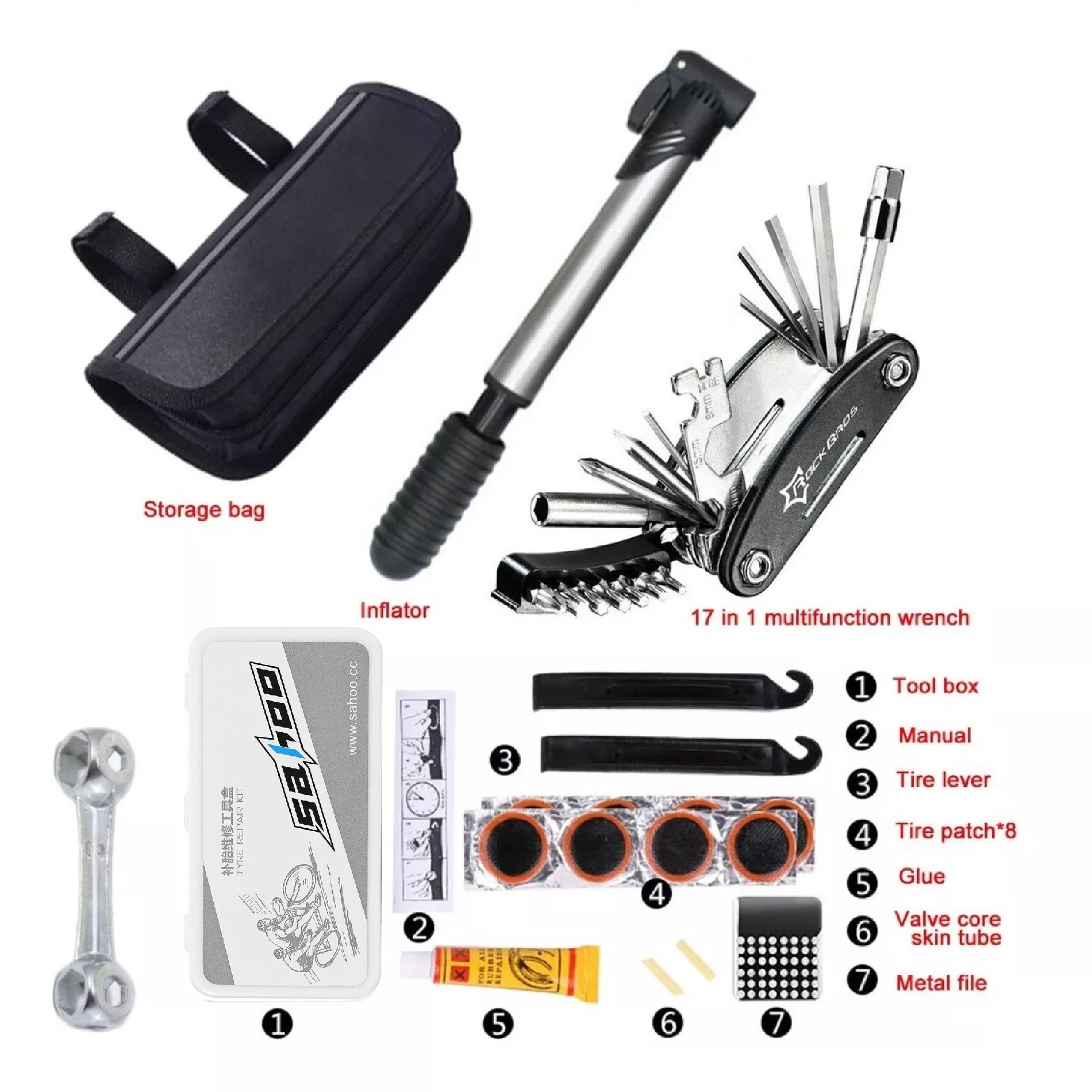 Miniatura 2 de Kit Reparacion Y Despinche De Bicicletas